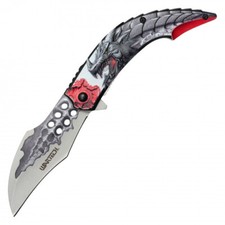 4.75" Spring Assisted Closed Folding Knife - Red