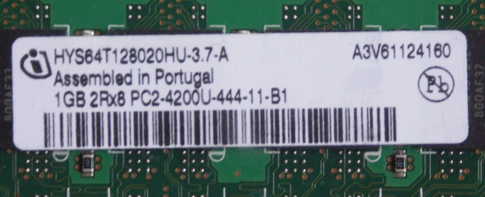 4 sticks PC-4200u 1GB DIMM SDRAM used working pulls (3 Hynix-1 Micron) - Image 3 of 4