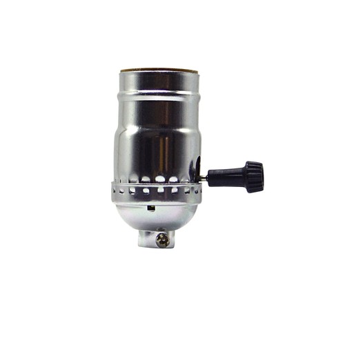 Lamp Kit Silver Finish Table Lamp Wiring Kit With 8 Inch Harp 3way Socket 2 Piec - Picture 3 of 5