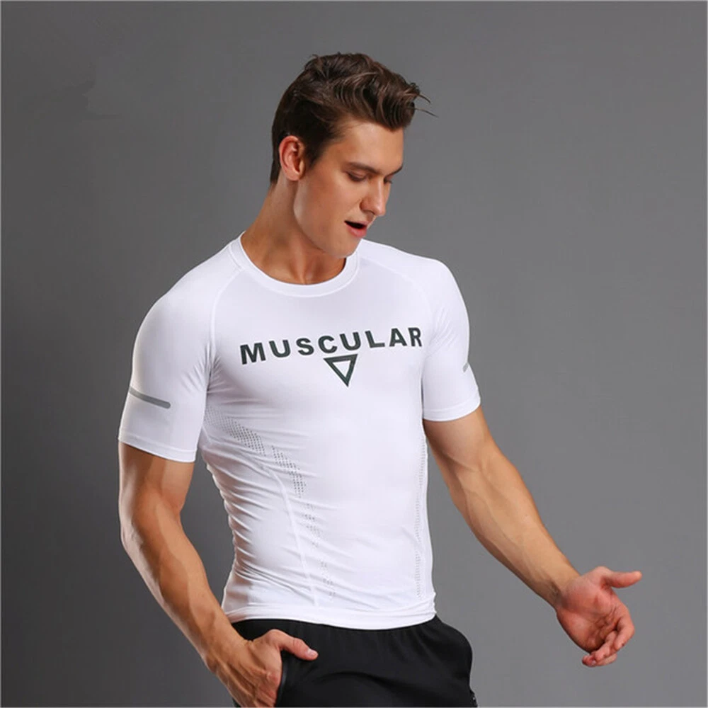 Men's Training Short Sleeve Shirt Fitness Sports Quick Dry Compression T-shirt
Opens in a new window