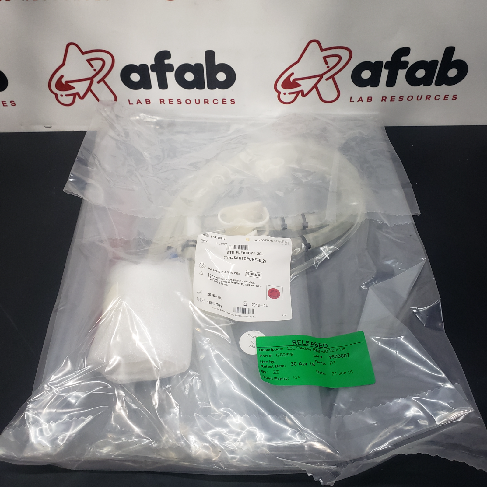 Rubriek Verplicht Score Sartorius Stedim FFB110912 20L STD Flexboy Single Use Bag | eBay
