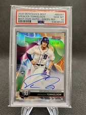 2020 Spencer Torkelson Bowman's Best GREEN REFRACTOR /99 Autograph PSA 10