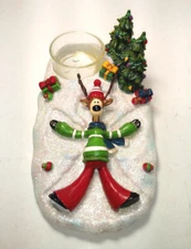 Yankee Candle Christmas Reindeer making Snow Angel Tea Light Trees Gifts 