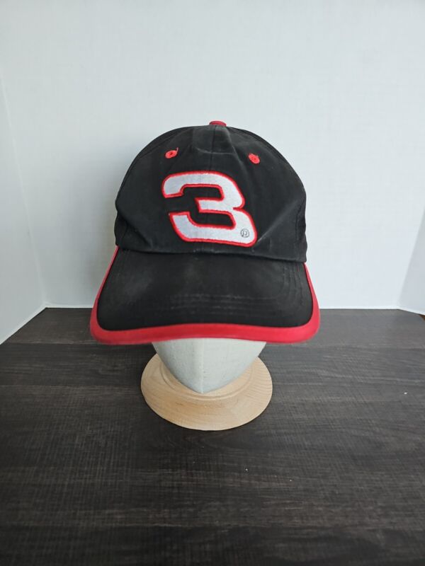 Vintage Dale Earnhardt #3 NASCAR Competitors View Hat Cap Black Red Buckle