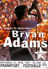 Bryan Adams - Night To Remember, Frankfurt 1997 | Konzertplakat | Poster