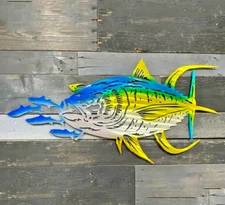 Metal Tuna Wall Decor Sport Fish Yellowfin Tuna Metal Wall Sculpture