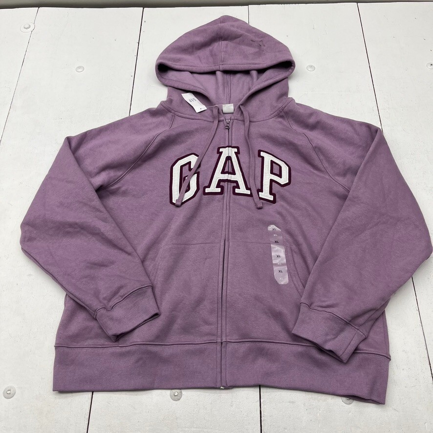 Gap Purple Arch Logo Full Zip Jacket Women's Size X-Large | eBay