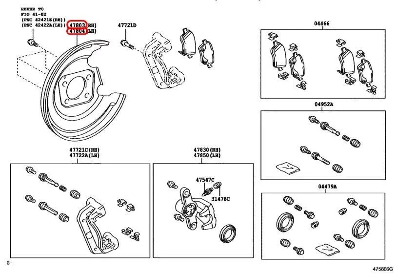 Toyota Genuine 10-15 PRIUS ZVW3 Rear Disc Brake Dust Cover RH & LH