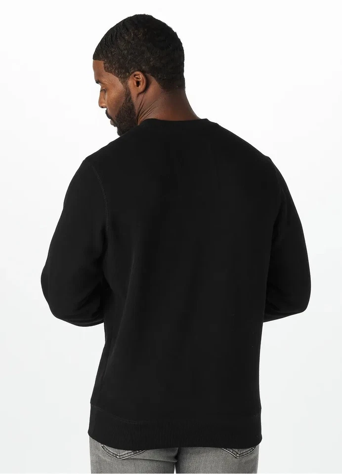 Sweat-shirt à col rond pour hommes PitBull HILLTOP en coton noir - Photo 4/4