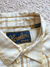 Howler Brothers mens long sleeve pearl button; excellent condition, western cut