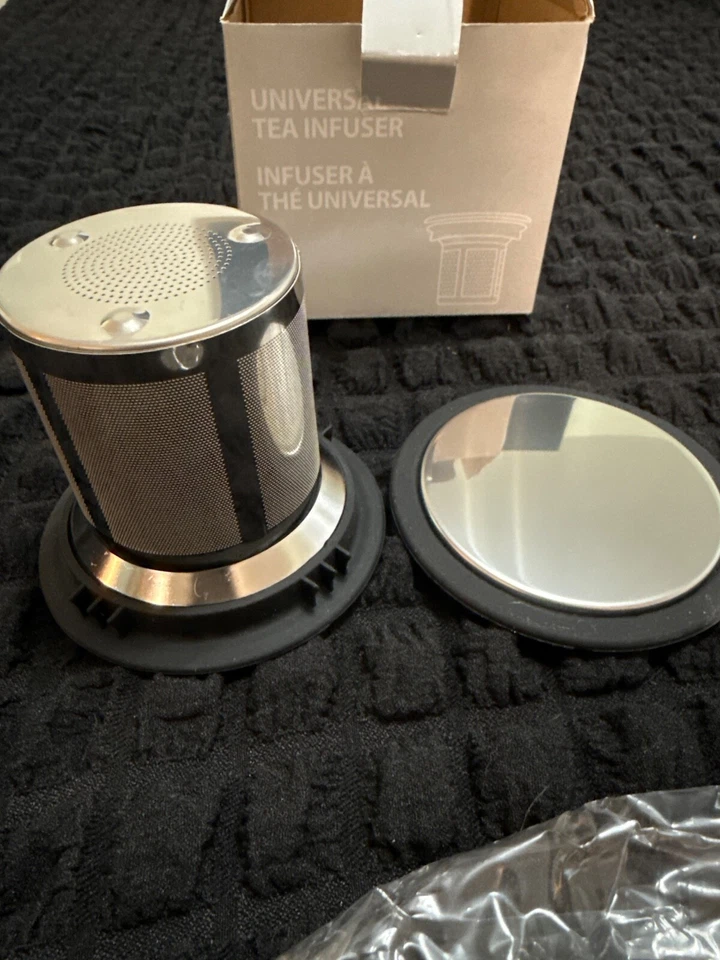Sipology Universal Tea Infuser Stainless Steel Teflon Trim w Lid Coaster - Image 2 of 4
