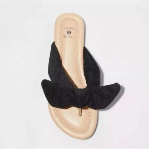 Women's Tulip Slide Black Sandals Size 6 - Shade & Shore - Picture 3 of 4