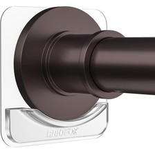 BRIOFOX 2Pk Extra-Large Adhesive Shower Curtain Rod Holder No Drilling Invisible