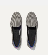 Rothy's The Loafer Women's Loafers Sz 7 Slip-On Knit Herringbone Black White