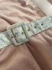 Vintage Womens Western Silver Belt Buckle Floral Design