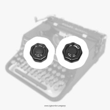 Hispano Olivetti Studio 46 Studio 42 Platen Knobs, Black – Original Vintage Type