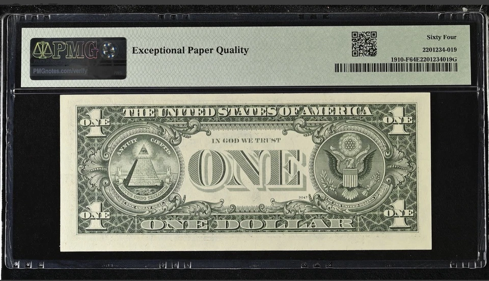 1977A $1 Atlanta FRN PMG 64 EPQ Radar Serial F19611691I Choice Unc Fancy Birth - Image 2 of 3