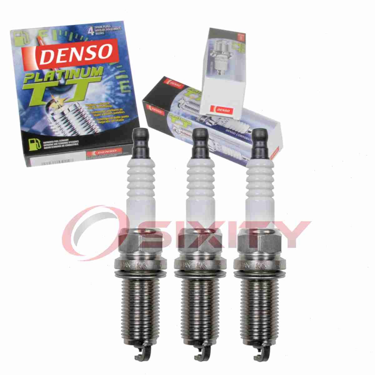 3 pc Denso Platinum TT Spark Plugs for 2014-2015 Mitsubishi Mirage 1.2L L3 ug