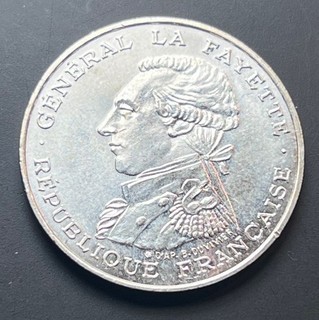 une pièce 100 francs 1987 argent Général La Fayette lot 109