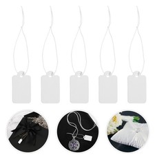 500 Pcs Thread Hanging Tags Writable Labels for Jewelry Price Marking