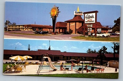 1970s Quality Inn Clark's Motel & Pool Santee SC Postcard