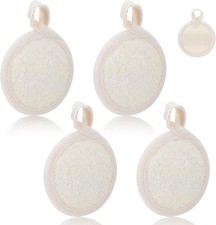 4 Pcs Natural Loofah Sponge Facial Scrub Pads Exfoliating Pads for Face Exfoliat