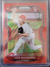 2021 Prizm Jake Woodford #'d 01/99 RED WAVE PRIZM TIER II SP RC #101 CARDINALS 