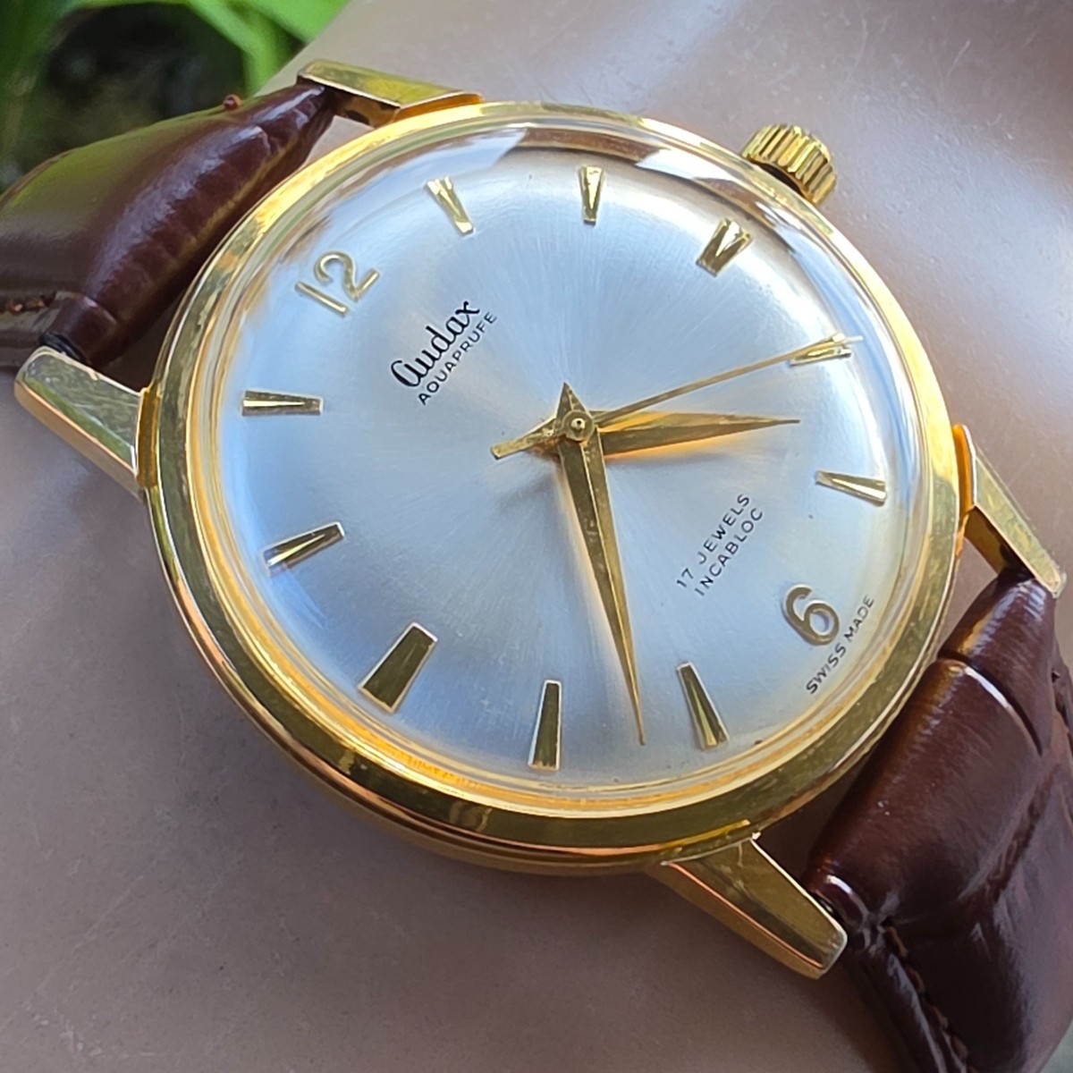 Vintage AUDAX by FORTIS men's manual wind watch ETA 1080 17Jewels
