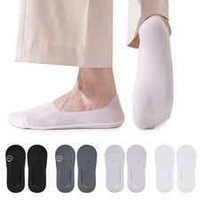 No Show Socks Invisible Low Cut Loafer Boat Nonslip 1 Pair Men Mens Solid Socks