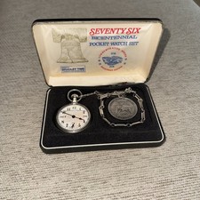Bradley Time Seventy Six Bicentennial Pocket Watch Set