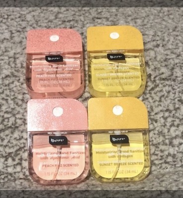 B.Pure Moisturizing Scented Hand Sanitizer Peach Fizz & Sunset Breeze (Set Of 4)