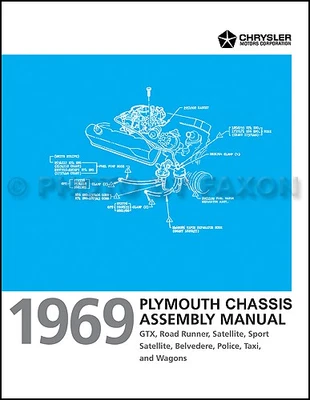 1969 Plymouth Manuel d’Assemblage Châssis Road Runner GTX Belvedere Satellite - Photo 1/4