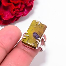 Atlantisite - Tasmania Gemstone 925 Sterling Silver Ring S.8 R10258
