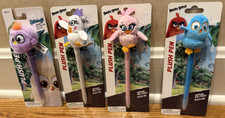 Lot of 4 Angry Birds Plush Pen Ball Point 2016 Rovio Hatchlings Black Ink Set