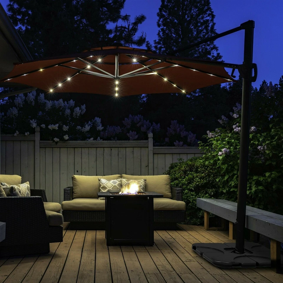 Soporte para paraguas de capacidad 220 pd travesaños con desplazamiento ponderado base voladiza Foto 2 de 4