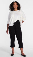 NEW Terra Sky 2X 20/22 Pull On Stretch CAPRI Jegging Jeans BLACK SOOT
