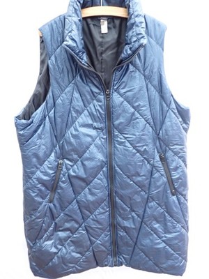 super schöne neuwertige Tredy Steppweste Long Weste blau Gr: 4 (48/50)