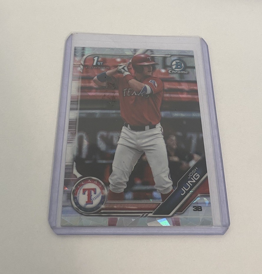 2019 Josh Jung Bowman Draft Sapphire Chrome Refractor #BDC-7 Rookie Rangers