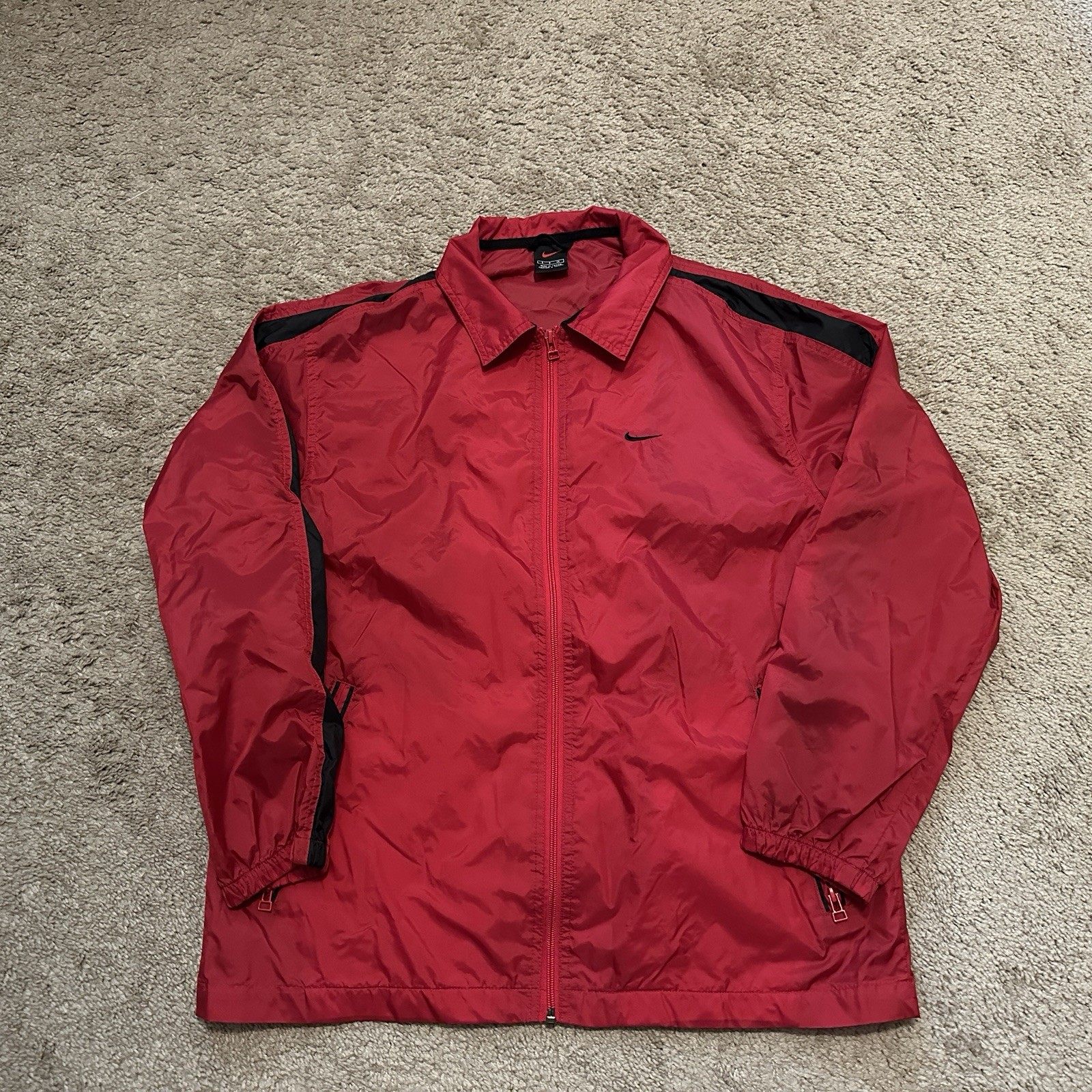 SACAI X NIKE Giacca a vento Nike vintage uomo piccola full zip nylon a righe logo swoosh anni 90