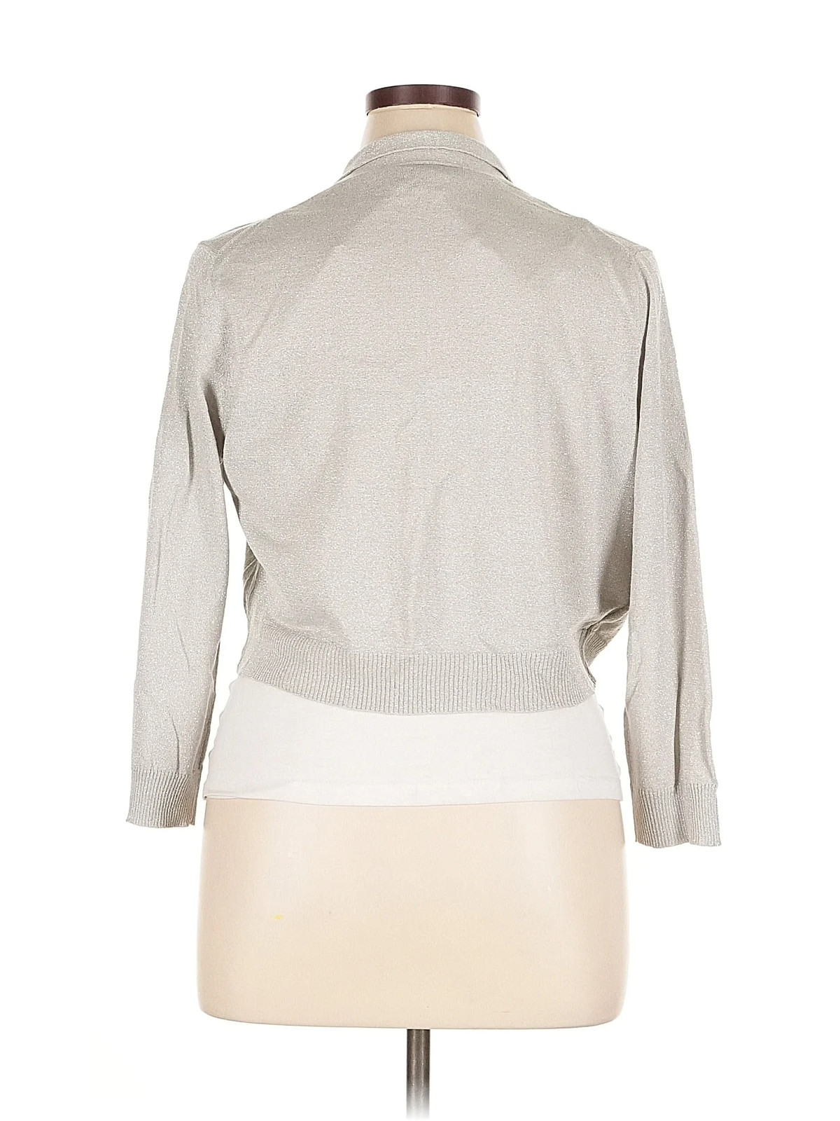 Calvin Klein Women Silver Cardigan XL thumbnail 2