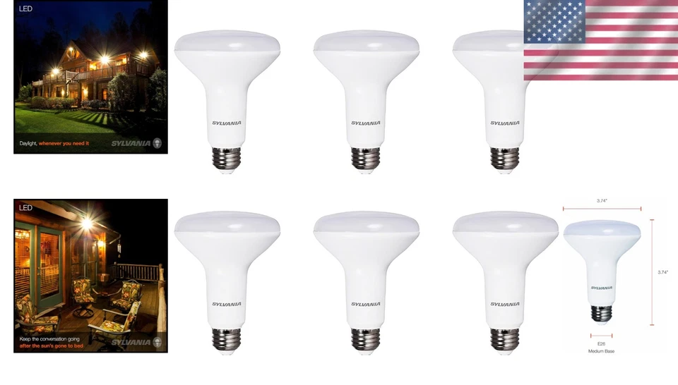 Sylvania Dimmable LED Light Bulb, 10- Lifespan - 6 Pack - Image 2 of 4