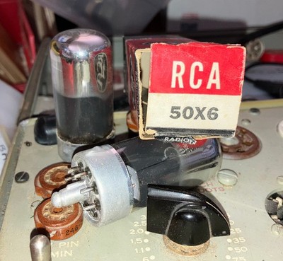 Two 50X6 Vacuum Tubes Tested on  TV-7D/U Tube Tester