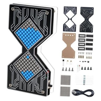DIY Electronic Hourglass Soldering Kit, 1-99 Minute Countdown Timer | Circuit