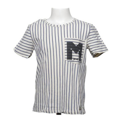 Mini Rodini, T-shirt, Größe: 128/134, Beige/Blau, Bio-Baumwolle, Streifen #9By