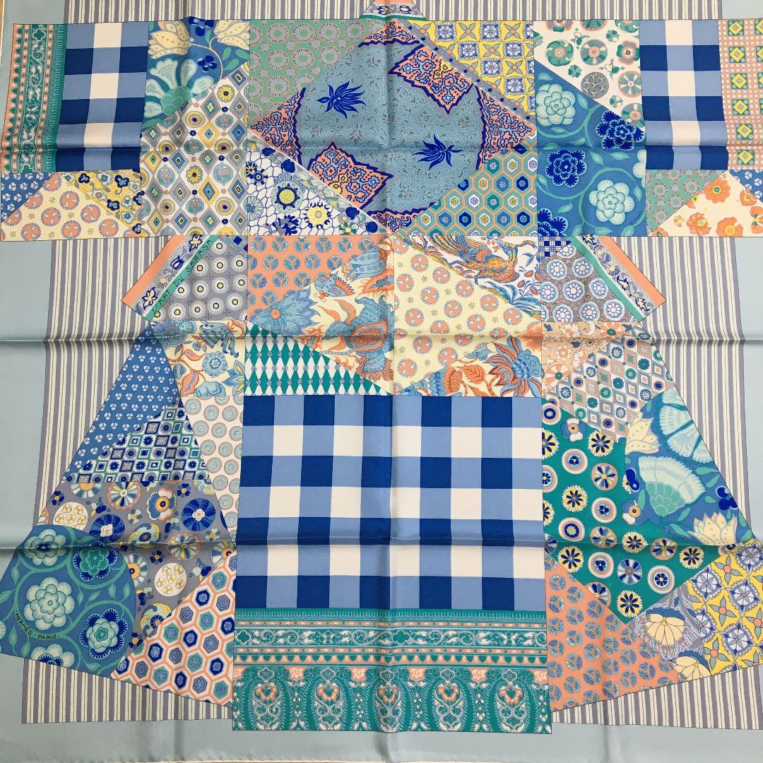 Hermes Carre 90 L'ART DU SARASA Silk Scarf Unused Japan Import