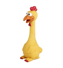 Squeaky Rubber Chicken Dog Toy for Fetch and Reducing Separation Anxiety