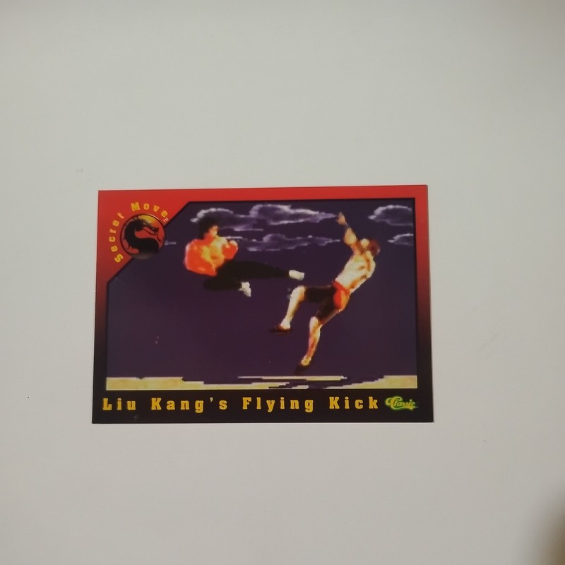 Mortal Kombat 1994 Classic Midway Liu Kang's Flying Kick #69 Secret Moves Card