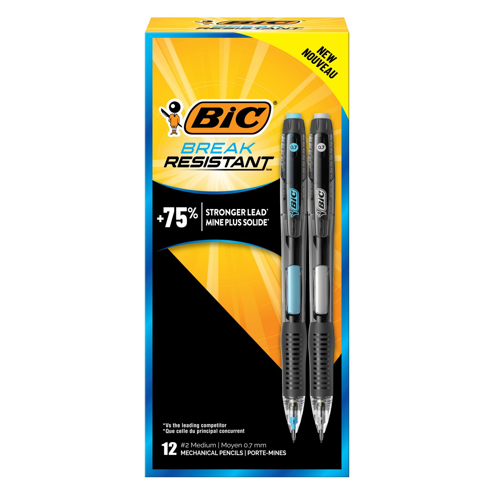 S With Erasers, No. 2, 12-count Pack