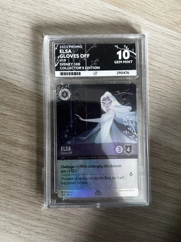 Disney Lorcana D100 Collector's Edition Elsa Foil Card 19/P1 ACE 10 English 2023