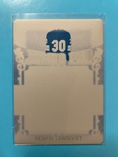 Henrik Lundqvist – 2020-21 Leaf ITGU Hockey “Jumbo Pad” JM-24 Cyan plate